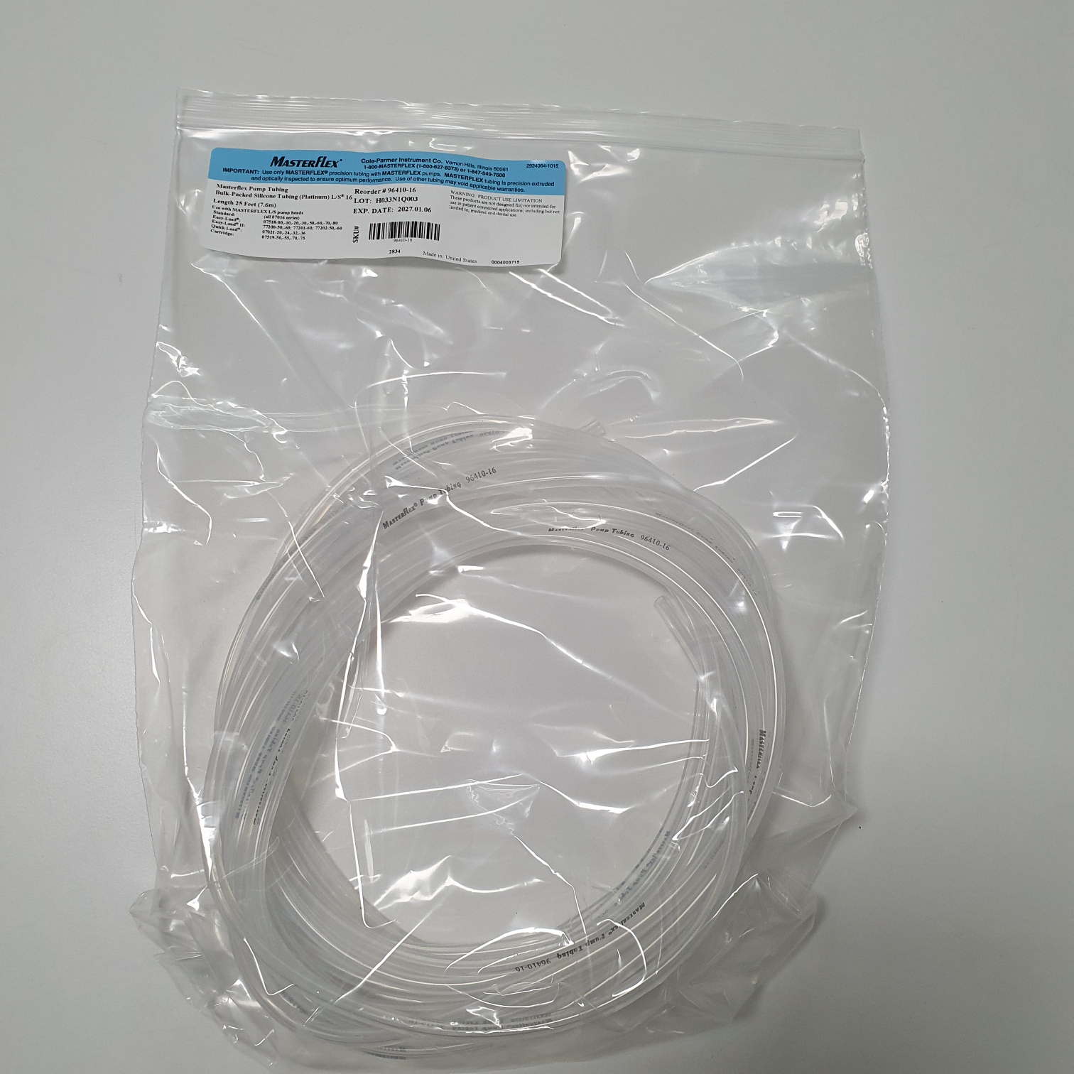 [T23-55-019] 96410-16 Peristaltic Pump Tubing/Platinum Silicon/LS16 정량펌프용 튜빙